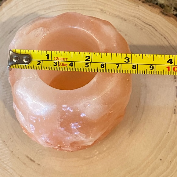 Himalayan Rock Salt Natural Stone Candle TeaLite Votive Holder Pink Rock Crystal - Picture 14 of 16